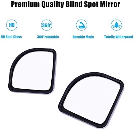 LivTee 2 БР. Огледало за слепи зони на Вентилатора, HD Стъкло и корпус от ABS-пластмаса, Куполна Широкоугольное Огледало