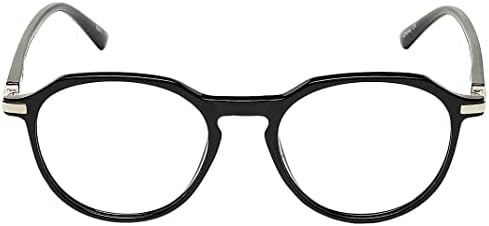 VK Couture Дамски Кръгли очила за четене Olivia Fashion Readers, Черни, 137 + 3