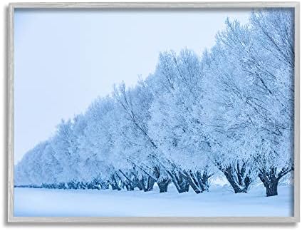Ступелл За Зимни Горичка Дървета, покрити със сняг клони, Фотография, Дизайн на Стив Смит