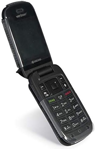 Серия Nakedcellphone, съвместима с калъф за телефон на Verizon Kyocera Cadence 4G LTE S2720, [Черна веганская кожа],