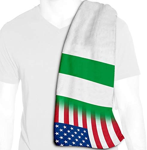 Най-доброто охлаждащо кърпа от микрофибър ExpressItBest - 12 x 36 - Флаг Нигерия (Nigerian) - Изобилие от възможности
