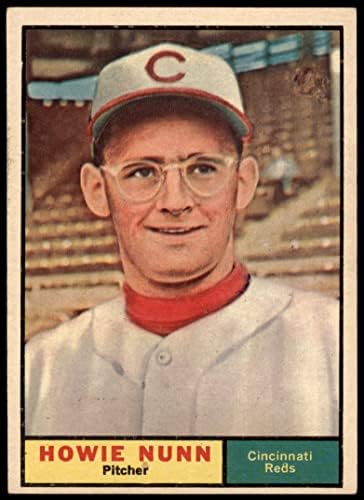 1961 Topps # 346 Хоуи Нанн Синсинати Редс (Бейзболна картичка) БИВШИЯТ играч на червените