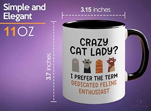 Bubble Hugs Собственик на Котка 2 тона Черна Чаша за 11 грама - посветена на кошачьим Жените Забавни Неща За Родителите на Котки Лейди Лапи Подаръци За Домашни любимци Тат?