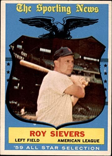 1959 Начело Бейзбол 566 Рой Sivers с най-висок номер Отличен (5 от 10) за версия Mickeys Cards