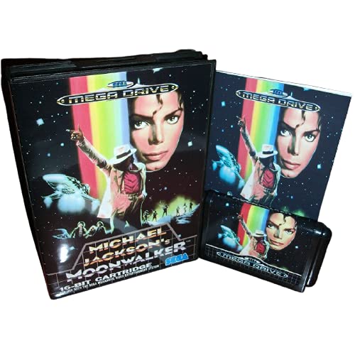 Калъф Aditi Michael Jackson's Moonwalker EU с кутия и ръководството За игралната конзола Sega Megadrive Genesis 16 bit
