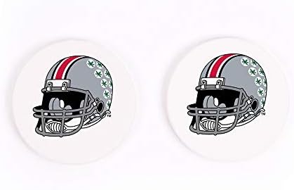 Лого шлем Университета на Охайо x 2,75 2,75 Керамични Автомобилна стойка Опаковка от 2 броя