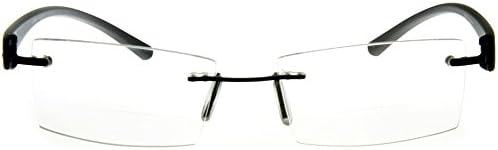 American Woman DX Тънки Бифокални очила за четене без рамки, за стилни жени (черно + 1,50)