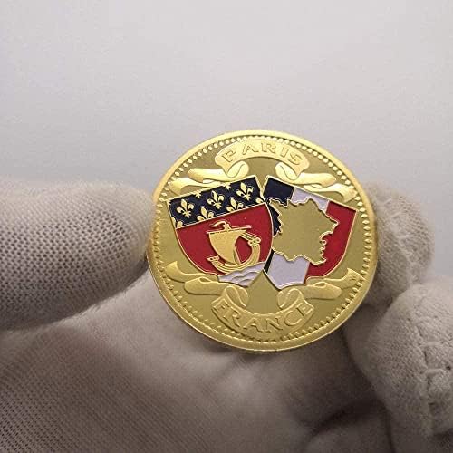 Монета на Повикване Франция Нотр-Дам дьо пари Айфеловата Кула Златни Възпоменателни монети, Монети, Любителски Колекция