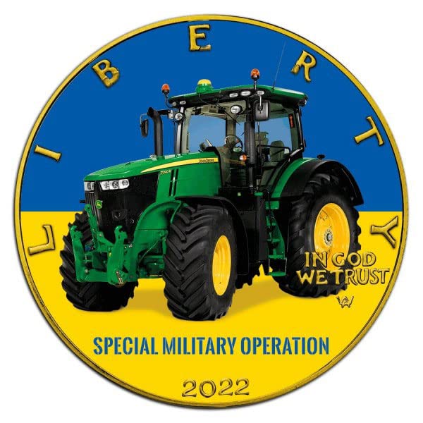 2022 DE Модерна Възпоменателна монета PowerCoin Специална военна операция American Eagle Украйна 1 Унция Сребърна монета
