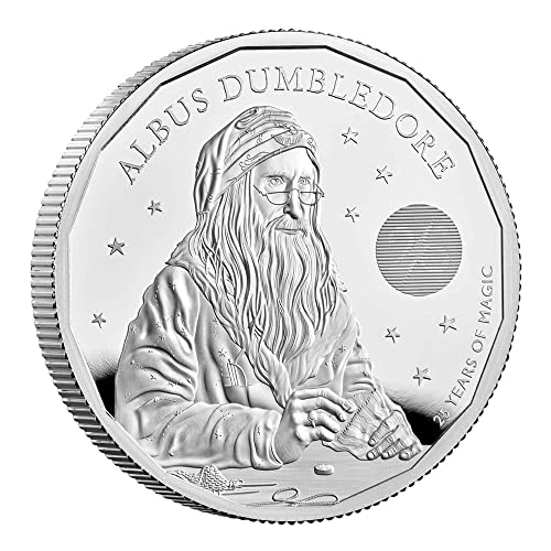 2023 DE Хари Потър 25-тата Годишнина PowerCoin Албус Дъмбълдор Хари Потър 2 Грама Сребърна монета 5 Паунда Великобритания