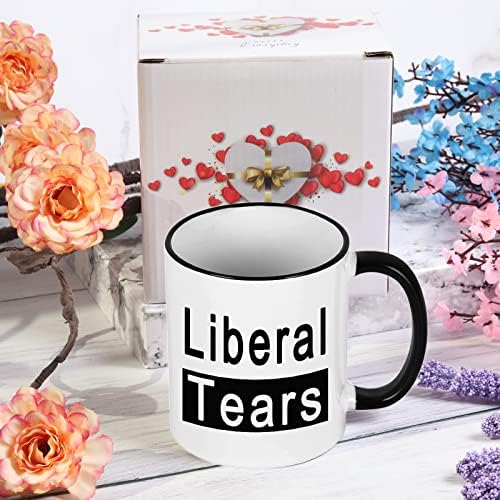 WENSSY Забавни Политически подаръци Либерални Сълзи Кафеена Чаша за Мъже Подаръци за мъже с Нестандартен Подарък за републиканците или на консерваторите Коледни Под