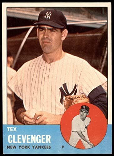 1963 Topps # 457 Tex Клевенджер Ню Йорк Янкис (Бейзболна карта) в Ню Йорк+ Янкис