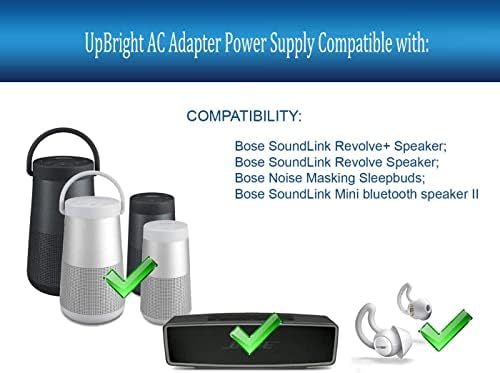 Зарядно устройство PowerHOOD UL е Съвместимо зарядно устройство за bluetooth-колони Bose SoundLink Mini II и SoundLink Revolve и монтиране адаптер за сън с шумопотискане 776716-0010, Phihong PSA05F-050QALD-H
