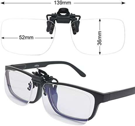 WENLII -Леки Очила за четене с клипсой, Откидывающиеся нагоре и надолу, Без Увеличително стъкло, лесно и удобно в переноске,