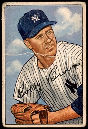 1952 Боуман 105 Боби Браун Ню Йорк Янкис (Бейзболна картичка) ЛОШ Янкис