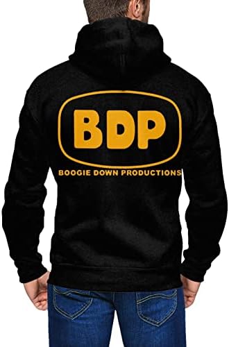 JULEMY Boogie Down Productions Bdp Лого Hoody с качулка на цип Мъжки Удобна Hoody Hoody Пуловер С дълъг ръкав Hoody