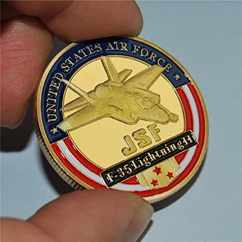 Реактивен самолет на военновъздушните сили на F-35 Lightning II Възпоменателна Монета на Повикване