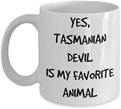 Чаша Тасманийският Дявол - Чаши с любимите си животни - Бяла Керамична Чаша за чай и кафе на 11 грама и 15 грама - идеален