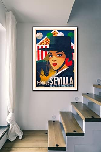 Eflormes Feria De Sevilla Плакати Реколта Пътуване Личност Картина на Стенно Изкуство Платно Плакати Модерният Домашен