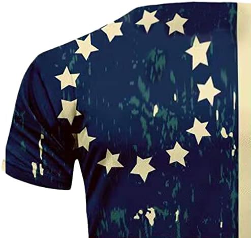 RUIRUILICO Патриотични Мъжки Ризи, тениски с Флага на Америка, Летни Ежедневни Ризи С Къси Ръкави, Реколта Върхове С