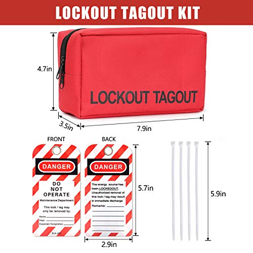 Комплект за маркиране за заключване на ключа Електрически - Лото Safty Padlock Set Лото Tags Lockout Plug Принудителна