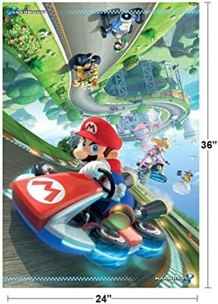 Пирамида на Америка Mario Kart 8 видео игра Игра на Хладно Стенен Декор Арт Плакат С Принтом 24x36