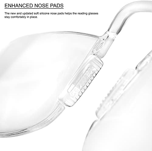 Малки очила за четене Noble (3 опаковки) - Ридеры без рамки с 3 притежатели на кредитни карти в бумажниках и 1 калъф