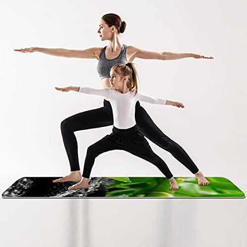 Дебела подложка за йога Siebzeh Дзен Bamboo Ston Премиум-клас, в екологично Чист Гумена подложка за здраве и фитнес,