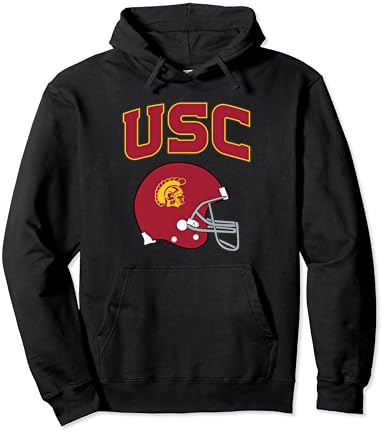 Лого на Футболен Шлем USC Southern Cal Официално Лицензиран Пуловер с Качулка