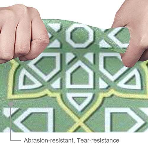 Зелени Геометрични Прост дебел килимче за йога премиум-клас, в екологично Чист Гумена подложка за здраве и фитнес, Нескользящий
