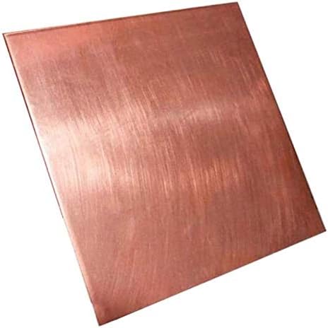 Латунная плоча Меден лист от 99,9% Чиста Мед лист Cu, Нешлифованная метална Медна плоча (Размер: 300x300x2 мм)