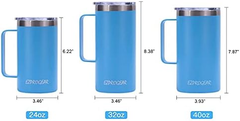 Ezprogear Кафеена Чаша с обем 40 грама, 2 опаковки, Чаша за лед с Двойни Стени от Неръждаема Стомана, стъкло с Вакуумна