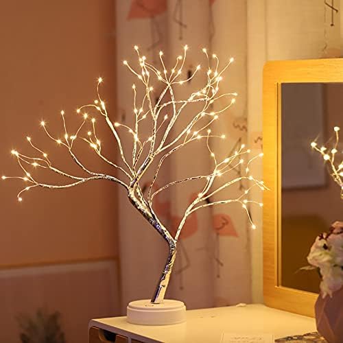 Коледно дърво със светлини Мини-Елочное Украса със 108 скандал USB Десктоп Украса за вътрешно и Външно ползване за Коледното Домашни партита Сватбени подаръци (50 см/1,6