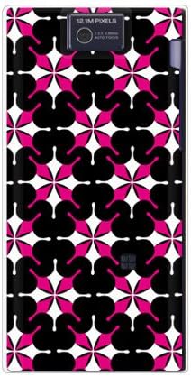 Втора кожа MHAK Black Sun x Pink (прозрачен) / за телефон AQUOS 104SH/SoftBank SSH104-PCCL-298-Y377