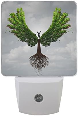 Naanle Комплект от 2-те Дървото на Живота във формата на Крилата на Ангела Поставка за човека Ярко Небе Полет към Успеха