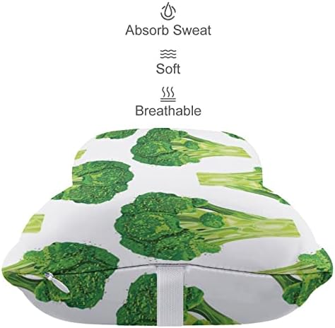Свежа зелена Автомобилната въздушна Възглавница за шията от Броколи, Комплект от 2 Удобни Възглавници За Подкрепа на