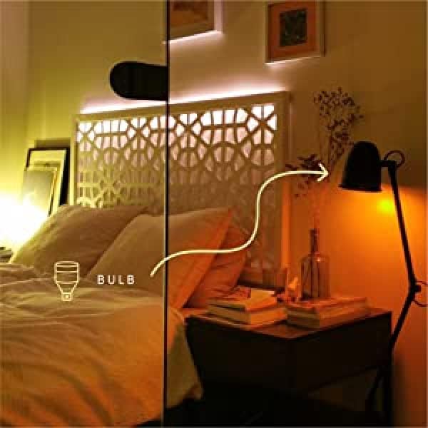 Комплект за спалня LIFX – с 2-цветен умна електрическата крушка на 800 Лумена и 40-инчов led интелигентна лампа Lightstrip