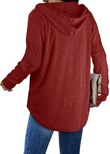 Качулки Bofell за Жени, Пуловери, Ризи с дълъг ръкав и V-образно деколте, Ежедневни Потници, Блузи