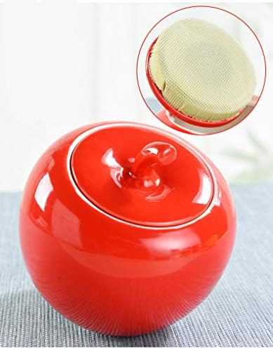 Керамична Форма на Червена Ябълка, Запечатанная под Формата На Конфетницы, Банка За Съхранение на Хранителни Продукти