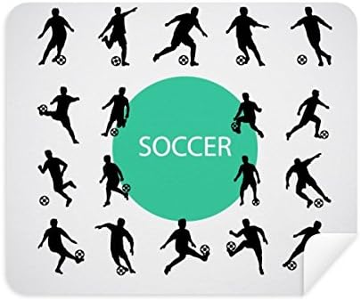 Футбол Футболни Спортни Очертава Плат За Почистване на Екрана за Пречистване на 2 елемента Замшевой Тъкан