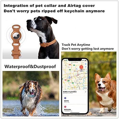 Кожен нашийник за домашни любимци, интегриран с Apple AirTag Tracker, калъф-стойка за кучета / котки, Персонални Аксесоари,