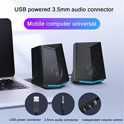 MJWDP USB Компютърни Тонколони 6 W Усилване на Басите Говорител за КОМПЮТЪР, Лаптоп, Настолен 64 мм Рупорный AUX Аудио