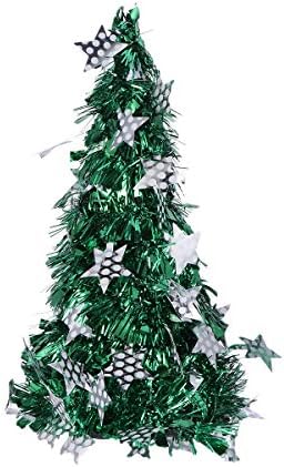 Abaodam Имитирующее Бижу във форма на Коледно, Креативна мини-модел на дърво Направи си сам, Декор за парти (Зелен с
