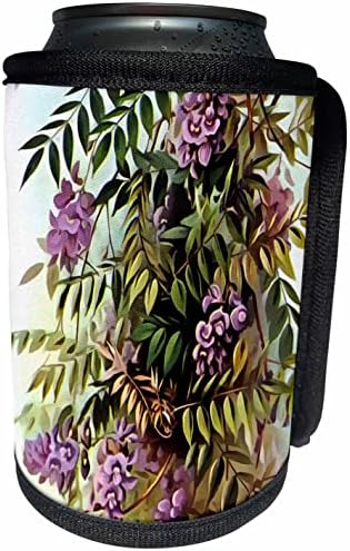 Триизмерна Ботаническая рисувани Wisteria Frutescens - Опаковки за бутилки-охладители в банката (cc-362535-1)