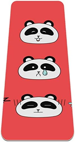 Дебела подложка за йога Siebzeh Panda Премиум-клас, в екологично Чист Гумена подложка за здраве и фитнес, нескользящий Мат за всички видове упражнения, йога и пилатес (72 x 2