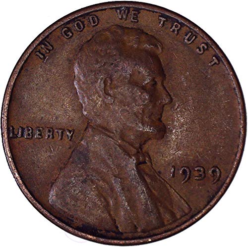 1939 Линкълн пшеничен цент 1C много добър