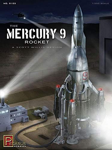 Колекция от Модели на Pegasus Hobbies 1:350 В мащаб Mercury 9 Rocket Model