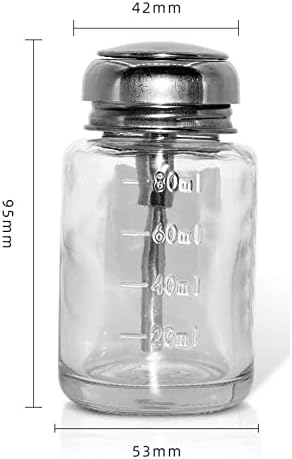100 МЛ Празни Бутилки-Опаковки от Прозрачно Стъкло One Touch с панти капак за съхранение на Течност за премахване на