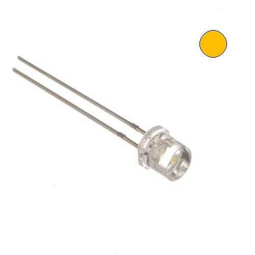Електронни проекти - Прозрачно жълт / Amber 5 мм led - Широкоъгълен лампа (25 бр.)