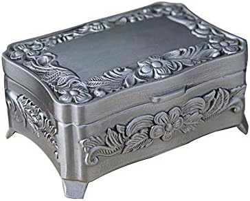 Мини-изискана кутия за съхранение на бижута DEKIKA, Кутия за Украшения, Метални Реколта Ковчег За Бижута, Малка Настолна Кутия За Съхранение на Обици и Пръстени